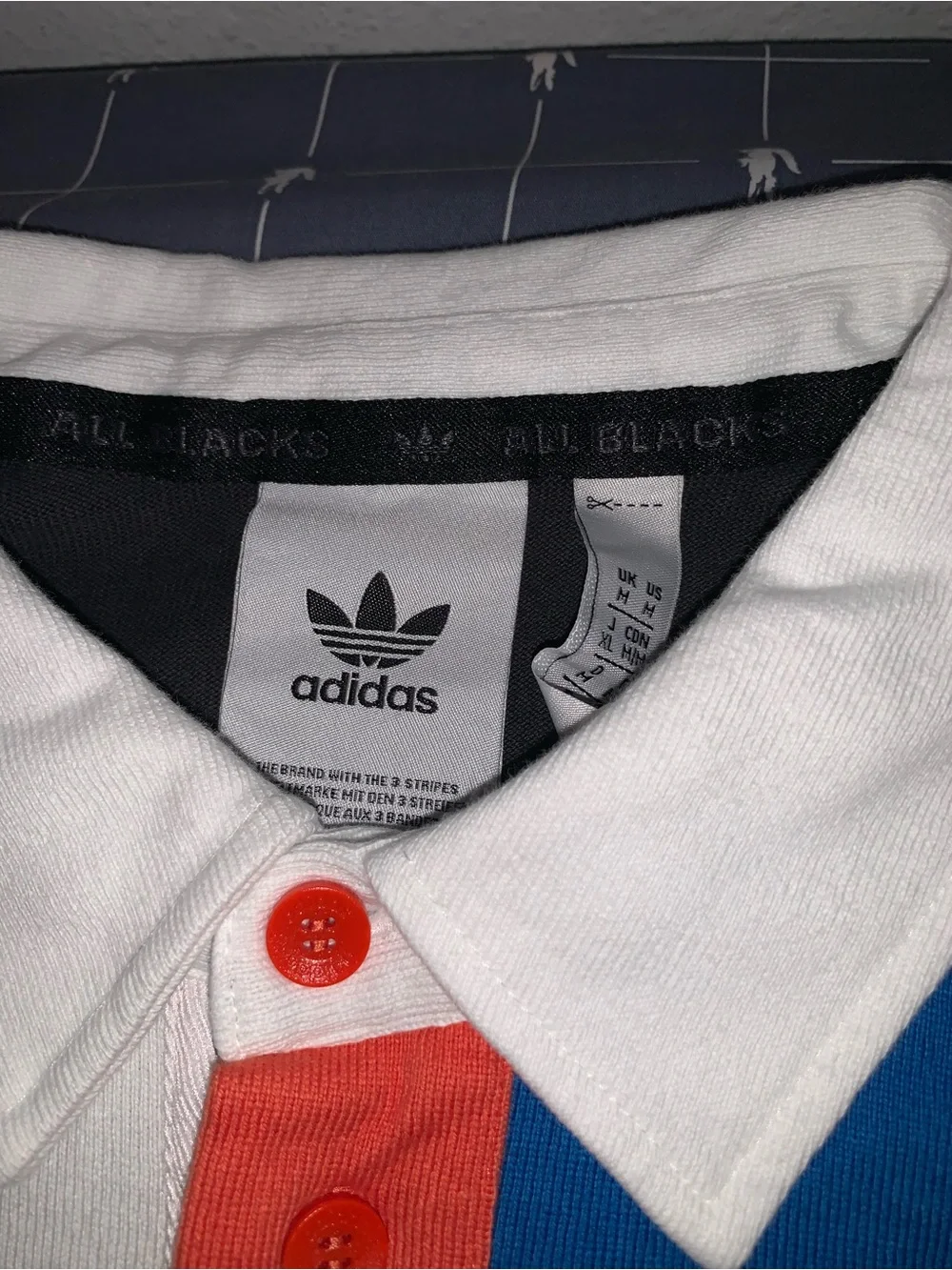 Adidas Originals & All Blacks Heritage Rugby Polo Shirt KG4638 Size: Medium